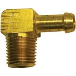 3/16 HOSE BARB ELBOW X 1/4 MALE NPT Brass Pipe Fitting Thread Gas Fuel Water Air 
