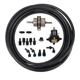 Tanks, Inc. EFI Fuel Line Kit w/ Bypass Regulator & 2x 45 Fittings - EFI-LINE-KIT45
