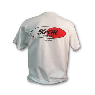 So-Cal Speed Shop SC 25A - So-Cal Oval Logo With Pocket - White - Small