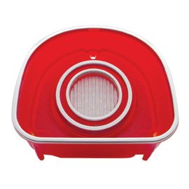 United Pacific 68 Caprice/Impala LED Tail w/  SS Trim - Back-Up - Clear Lens - CBL6851LED