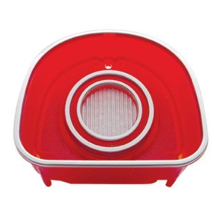 United Pacific 68 Caprice/Impala LED Tail w/  SS Trim - Back-Up - Clear Lens - CBL6851LED