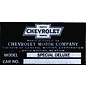 Affordable Street Rods A2 Vin Tag - Chevy (2 Lines) Model: Special Deluxe & Car No