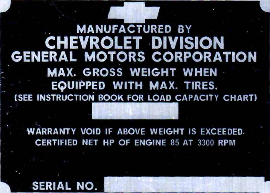 Chevy Engine Weight Chart