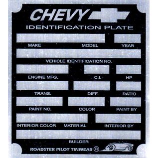 Affordable Street Rods A7 Vin Tag - Chevy ID Plate