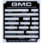 Roadster Pilot B3 Vin Tag - GMC ID Plate