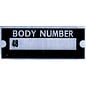 Roadster Pilot B6 Vin Tag - Body Number "48"