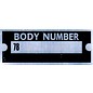 Affordable Street Rods B8 Vin Tag - Body Number "78"