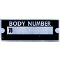 Roadster Pilot B8 Vin Tag - Body Number "78"