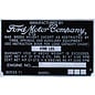 Affordable Street Rods C4 Vin Tag - Ford (Engine No)