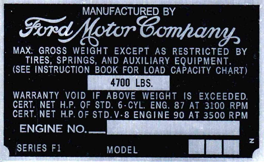 Ford Engine Weight Chart
