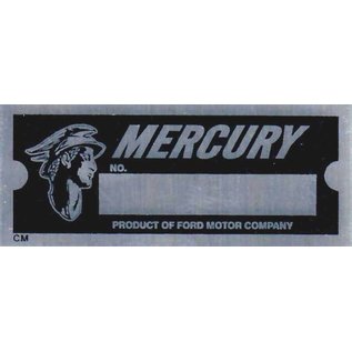 Roadster Pilot D2 Vin Tag - Mercury w/Logo (1 Line)