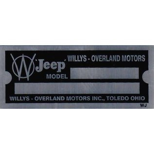 Affordable Street Rods D5 Vin Tag - Willys Jeep (2 Lines)