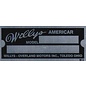 Roadster Pilot D6 Vin Tag - Willy Americar (2 Lines)