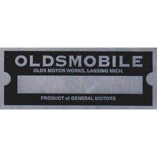 Roadster Pilot D8 Vin Tag - Oldsmobile (1 Line)