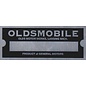 Roadster Pilot D8 Vin Tag - Oldsmobile (1 Line)