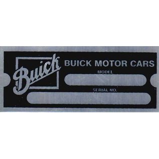 Roadster Pilot E4 Vin Tag - Buick Motor (2 Lines)