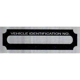 Roadster Pilot F6 Vin Tag - Vehicle Identification No