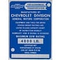 Roadster Pilot G6 Vin Tag - 55-59 Chevy Truck