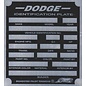 Roadster Pilot H2 Vin Tag - Dodge ID Plate