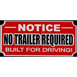 Roadster Pilot I9 Vin Tag - Notice No Trailer Required