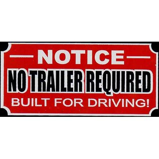 Roadster Pilot I9 Vin Tag - Notice No Trailer Required
