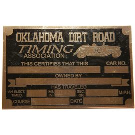 Affordable Street Rods I6 Vin Tag - Oklahoma Timing Association