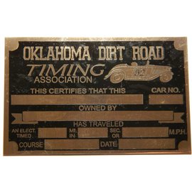 Roadster Pilot I6 Vin Tag - Oklahoma Timing Association