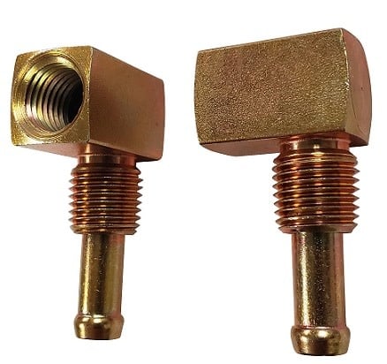 3/8” Hose Barb X 3/8” Male Pipe 90 Degree Elbow Fuel HE1-6C Brass Fitting 