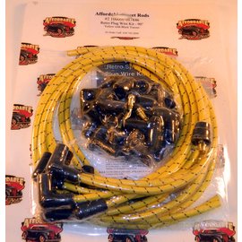 Welcome To Affordable Street Rods Quality Products At An Affordable Street Rods Cloth Covered Retro 90 Plug Wire Kit Yellow With Black Tracers