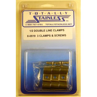 Totally Stainless 1/2" Stainless Double Line Clamps