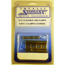 Totally Stainless 1/4" Stainless Double Line Clamps