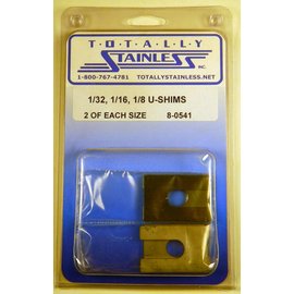 Totally Stainless 1/32", 1/16" & 1/8" Stainless Steel U-Shims