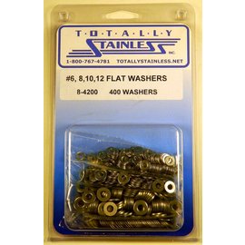 Totally Stainless #6, 8, 10 & 12 Stainless Flat Washers