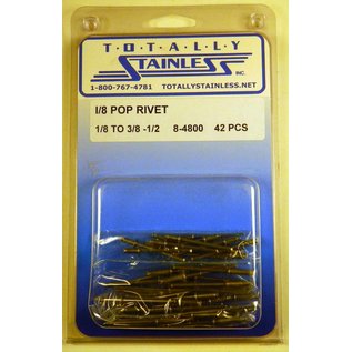 Totally Stainless 1/8" Stainless Pop Rivets - 8-4800