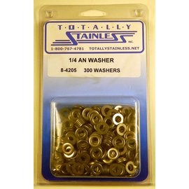 Totally Stainless 1/4" AN Stainless Flat Washers - TS 8-4205