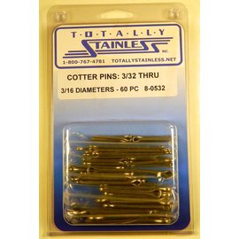 Totally Stainless Stainless Cotter Pins: 3/32-3/16 Diameter