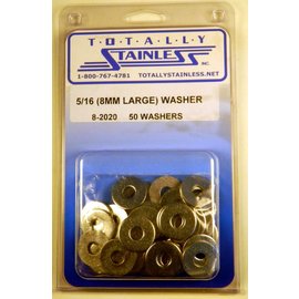 Totally Stainless 5/16 (8MM) Stainless Large Flat Washers