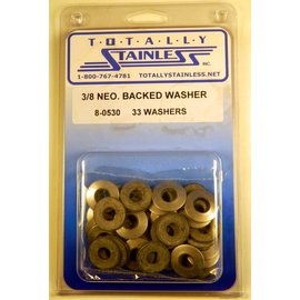 Totally Stainless 3/8" Stainless Neoprene Backed Flat Washers - 8-0530