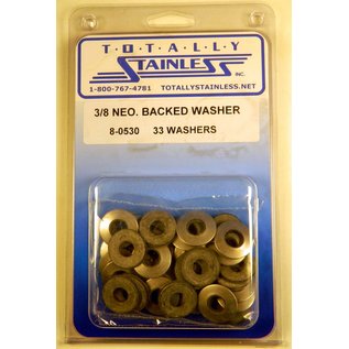 Totally Stainless 3/8" Stainless Neoprene Backed Flat Washers - 8-0530