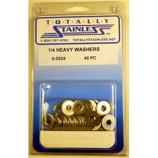 Totally Stainless Totally Stainless 1/4 Stainless Heavy Flat Washers - 8-0524
