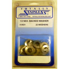 Totally Stainless 1/2" Stainless Neoprene Backed Flat Washers - 8-0531