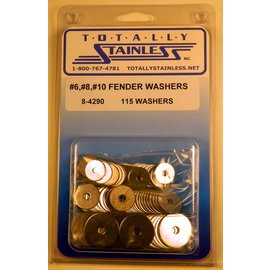 Totally Stainless Totally Stainless #6, 8 & 10 Stainless Fender Washers - 8-4290