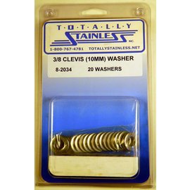 Totally Stainless Totally Stainless 3/8" (10mm) Stainless Flat Clevis Washers - 8-2034