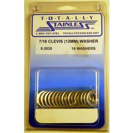 Totally Stainless Totally Stainless 7/16" (12mm) Stainless Flat Clevis Washers - 8-2035