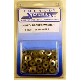 Totally Stainless Totally Stainless 1/4" Stainless Neoprene Backed Flat Washers - 8-0528