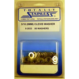 Totally Stainless Totally Stainless 5/16"  (8MM) Stainless Clevis Flat Washers - 8-2033