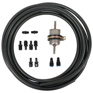 Tanks, Inc. 6 AN Universal Fuel Line Kit w/Two 45 Degree Hose Ends - U-LINE-KIT45