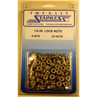 Totally Stainless Totally Stainless 1/4-28 Stainless Lock Nuts - 8-4070