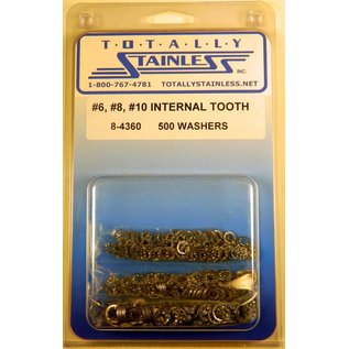 Totally Stainless #6, #8 & #10 Stainless Internal Tooth Lock Washers - 8-4360
