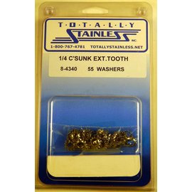 Totally Stainless 1/4 Stainless Counter Sunk Tooth Lock Washers - 8-4340